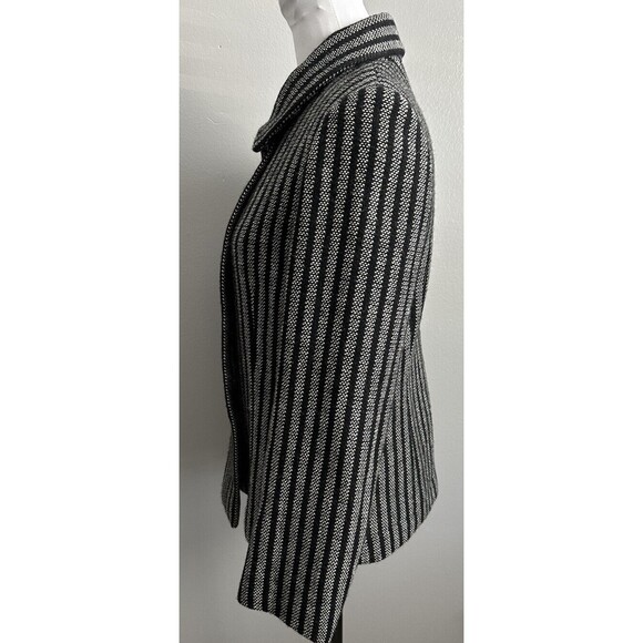 Jean Louis Scherrer Boutique Black White Dbl Breast Blazer Lined Jacket Sz 16 - Picture 2 of 5